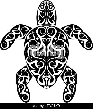 Turtle Tattoo Art vectoriel Design Illustration de Vecteur