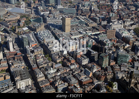 Vue aérienne du centre-ville de Manchester, Royaume-Uni Banque D'Images