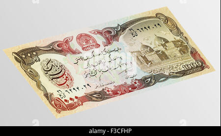 Des billets de monnaie asiatique 1000 Afghani. La première était l'argent Afghan imprimé en 1935. L'Afghani est sept fois moins cher que dol Banque D'Images