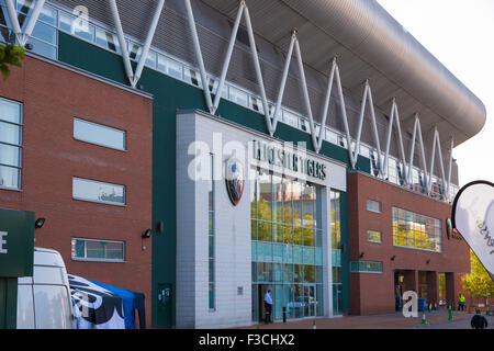 Leicester Tigers Rugby Union stadium à Leicester City, Leicestershire UK Banque D'Images