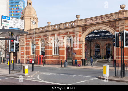 La gare de Leicester, Leicester, England, UK Banque D'Images