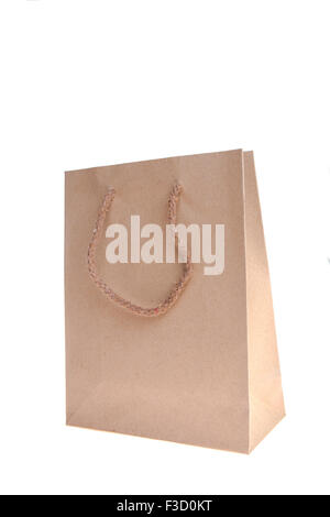 Avec poignée sac isolé sur fond blanc. Banque D'Images