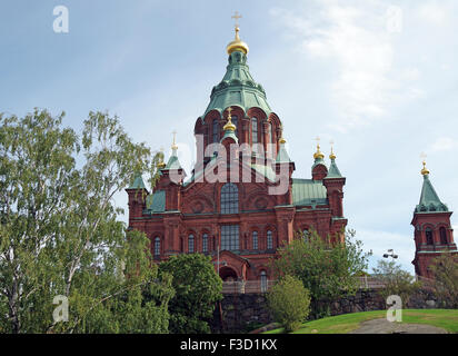 Cathédrale orthodoxe de l'Est, Helsinki, Finlande. Banque D'Images