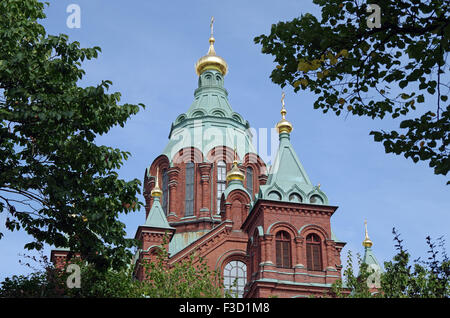 Cathédrale orthodoxe de l'Est, Helsinki, Finlande. Banque D'Images