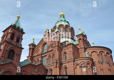 Cathédrale orthodoxe de l'Est, Helsinki, Finlande. Banque D'Images