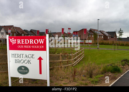 Patrimoine, Redrow Brook, Maisons à vendre, dans Buckshaw, Village Chorley, Lancashire, Banque D'Images