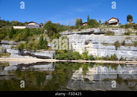 Rocky montagnes du Jura. Septembre 2014, la Suisse. Banque D'Images