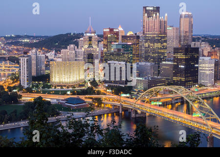 Pittsburgh at Night Banque D'Images