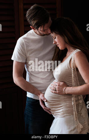 Portrait de couple contenu Banque D'Images