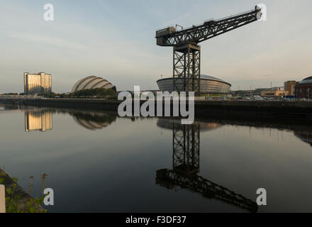 Rivière Clyde et Glasgow Finnieston,monuments,Glasgow, Écosse, Royaume-Uni, Banque D'Images