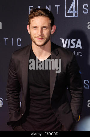 New York premiere de 'Les 4 Fantastiques' à Williamsburg Cinemas - Tapis rouge avec des arrivées : Jamie Bell Où : New York City, United States Quand : 04 août 2015 Banque D'Images