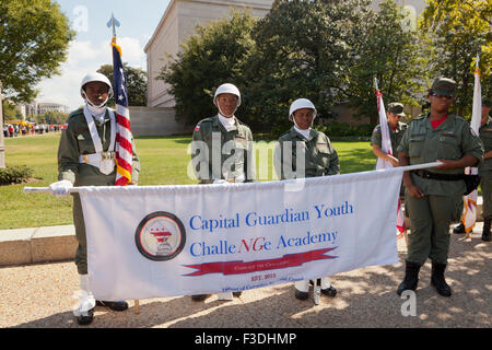 Capital Guardian Défi des jeunes membres de l'Académie, les adolescents à risque dans la formation - Washington, DC USA Banque D'Images