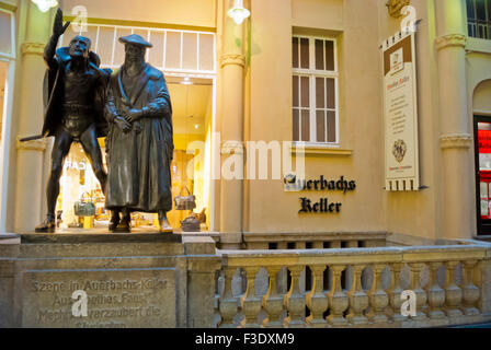 Auerbachs Keller, extérieur, Mädler-Passage, Altstadt, la vieille ville, Leipzig, Saxe, Allemagne Banque D'Images