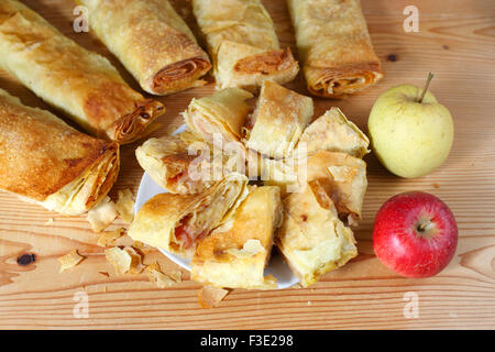 Strudel aux pommes Banque D'Images