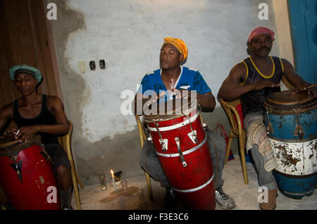 Les musiciens de Trinidad, une ville dans le centre de Cuba situé dans la province de Sancti Spiritus. Banque D'Images