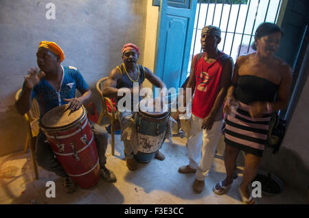 Les musiciens de Trinidad, une ville dans le centre de Cuba situé dans la province de Sancti Spiritus. Banque D'Images