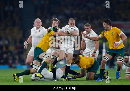 London, England - 03 octobre 2015 : La Coupe du Monde de Rugby 2015 extérieure un match entre l'Angleterre et l'Australie à Twickenham le 03 octobre, 2015 à Londres, Royaume-Uni. Banque D'Images