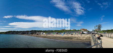 Un panorama de la baie de Swanage, Dorset, UK Banque D'Images