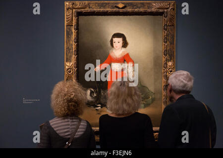 Londres, Angleterre. 06/10/2015. Appuyez sur Aperçu de l'exposition Goya - Les portraits à la National Gallery de Londres, en Angleterre. L'exposition s'ouvre au public le 7 octobre 2015 et se poursuivra jusqu'au 10 janvier 2016. Peinture : Manuel Osorio Manrique de Zuniga, 1788. Banque D'Images