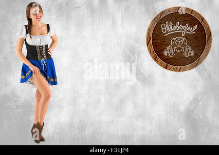 Image composite de sa jupe de fille oktoberfest Banque D'Images