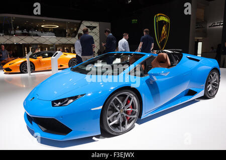 Lamborghini Aventador convertible, à l'IAA International Motor Show 2015 Banque D'Images