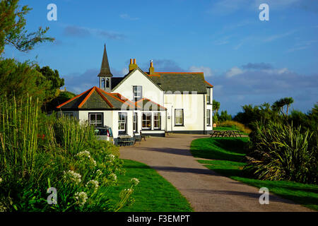 Auberge de Jeunesse YHA ( ), le Polbrean Association, le cap Lizard, Péninsule du Lézard, Cornwall, England, UK Banque D'Images