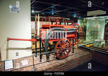 Intérieur de Fire Museum, Bangkok, Tokyo, Japon Banque D'Images