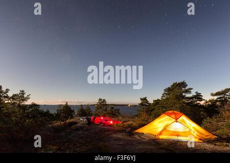 Camping Porkkala, Kirkkonummi, Finlande, Europe, UNION EUROPÉENNE Banque D'Images