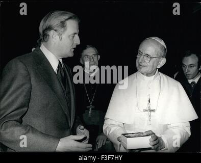 1978 - La visite d'une journée à Rome des États-Unis Vice-président Walter Mondale. OPS : le Pape Paul VI recevant W. Mondale. © Keystone Photos USA/ZUMAPRESS.com/Alamy Live News Banque D'Images