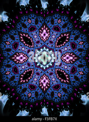 Ordinateur rendus 3d abstrait fond illustration fractale pour creative design Banque D'Images