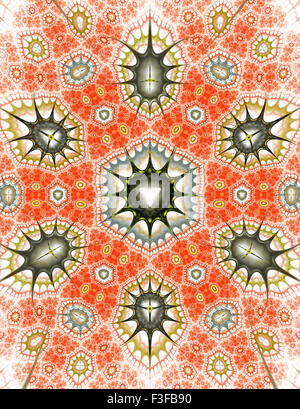 Ordinateur rendus 3d abstrait fond illustration fractale pour creative design Banque D'Images