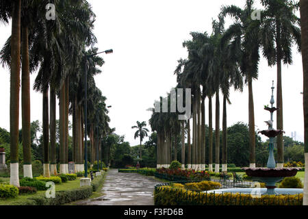 Jardin Eden ; fontaine et palmiers ; Calcutta ; Kolkata ; Bengale occidental ; Inde ; Asie Banque D'Images