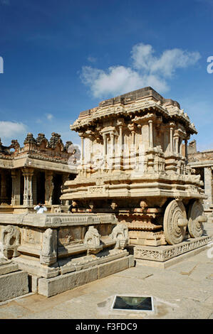 Shri Vijaya Vitthala temple du 15e siècle ; site du patrimoine mondial de l'Hampi Vijayanagara Bellary Karnataka Banque D'Images