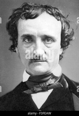 EDGAR ALLAN POE (1809-1849) Écrivain et auteur américain en 1849 Banque D'Images