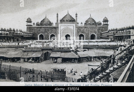 128991 AAD - old vintage des années 1900 Jama Masjid , Uttar Pradesh, Inde Banque D'Images