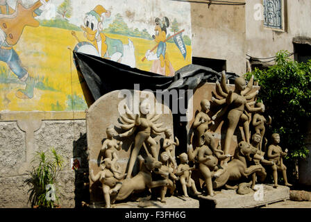 L'image de l'argile de la Déesse Durga à Calcutta Calcutta ; vie ; l'ouest du Bengale en Inde ; Banque D'Images