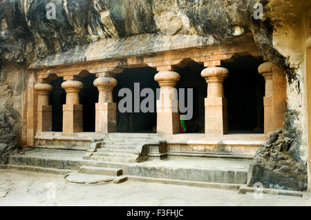 Grottes d'Elephanta Bombay Mumbai Maharashtra Inde Asie Banque D'Images