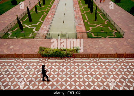 L'entrée un plan du sol de Taj Mahal Agra Uttar Pradesh ; ; ; l'Inde Banque D'Images