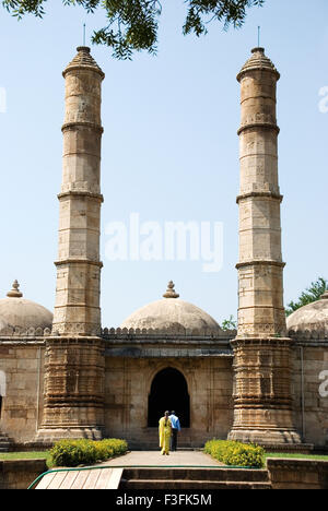 Pavagadh Champaner Sahar Ki Masjid mosquée Royale situé le règne de Mahmud Begda Panchmahals Banque D'Images