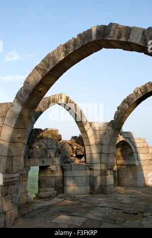 Pavagadh Champaner célébration ; hal pour des réunions secrètes et des célébrations ; colline de pavagadh Panchmahals Gujarat Banque D'Images