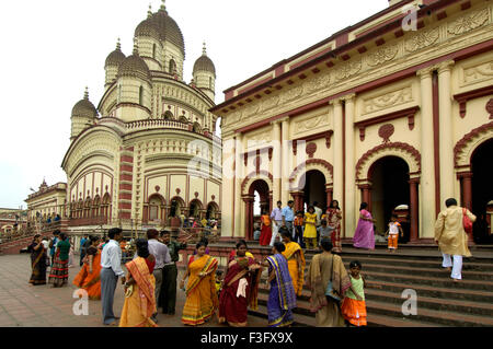 Á Dakshineshwar Kali Temple Calcutta Kolkata West Bengal India Banque D'Images