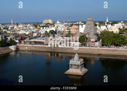 Kapaleswara Rajagopuram tour du temple de Shiva temple Mylapore Chennai Tamil Nadu Inde Banque D'Images