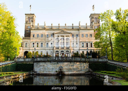 Palais Albrechtsberg, maison et terrains environnants. Banque D'Images