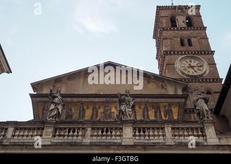 Basilique Notre Dame à Trastevere, Rome. Banque D'Images