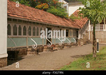 Hall de l'Aga Khan palace construit en 1892 par le Sultan Mohammed Shah ; Pune Maharashtra ; Inde ; Banque D'Images