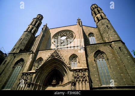 Espagne, Barcelone, église Santa Maria del Mar Banque D'Images