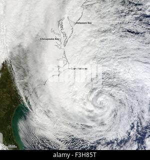 L'ouragan sandy NASA Earth Observatory Banque D'Images