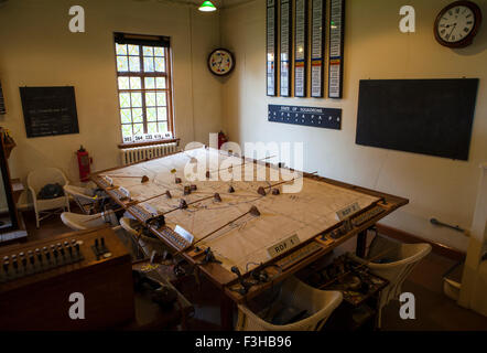 France - 5 octobre 2015 : La salle des opérations utilisées pendant la Seconde Guerre mondiale à l'Imperial War Museum Duxford j Banque D'Images