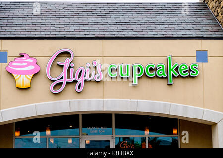 Gigi, Cupcakes, une boutique qui vend des desserts à Oklahoma City, Oklahoma, USA. Banque D'Images