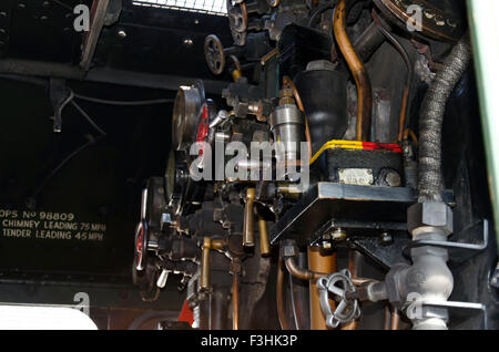 La locomotive à vapeur 60009 A4 "Union de l'Afrique' à Tweedbank dans l'Ecosse après avoir tiré un train d'Edimbourg. Banque D'Images